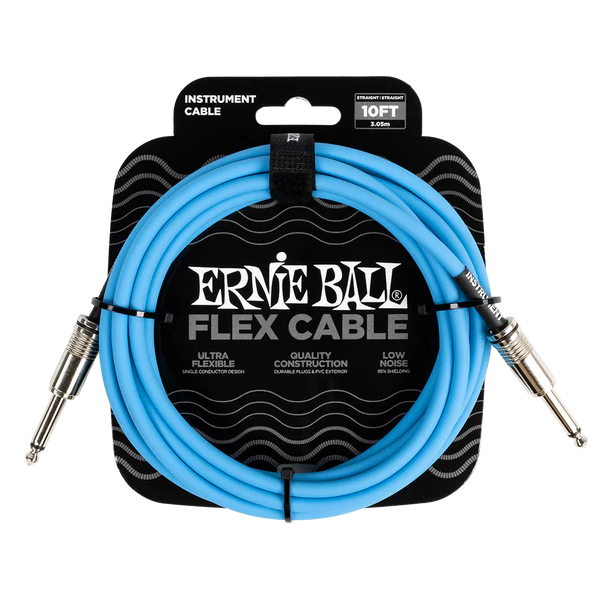 Ernie Ball (P06412) 10ft Flex Instrument Cable Blue