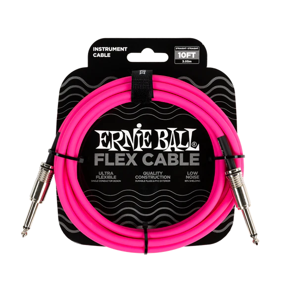 Ernie Ball (P06413) 10ft Flex Instrument Cable Pink