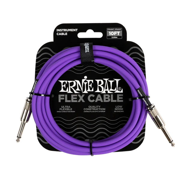 Ernie Ball (P06415) 10ft Flex Instrument Cable Purple