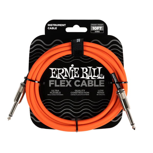 Ernie Ball (P06416) 10ft Flex Instrument Cable Orange