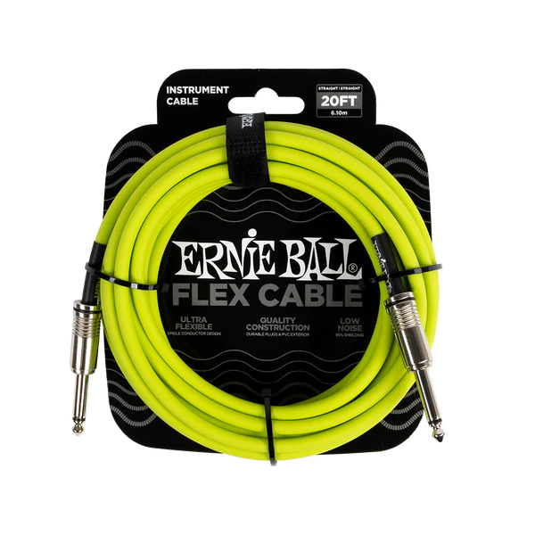 Ernie Ball (P06419) 20ft Flex Instrument Cable Green