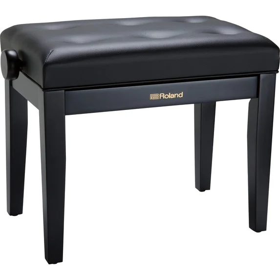 Roland RPB300 Satin Black Adjustable Piano Stool with Button Top