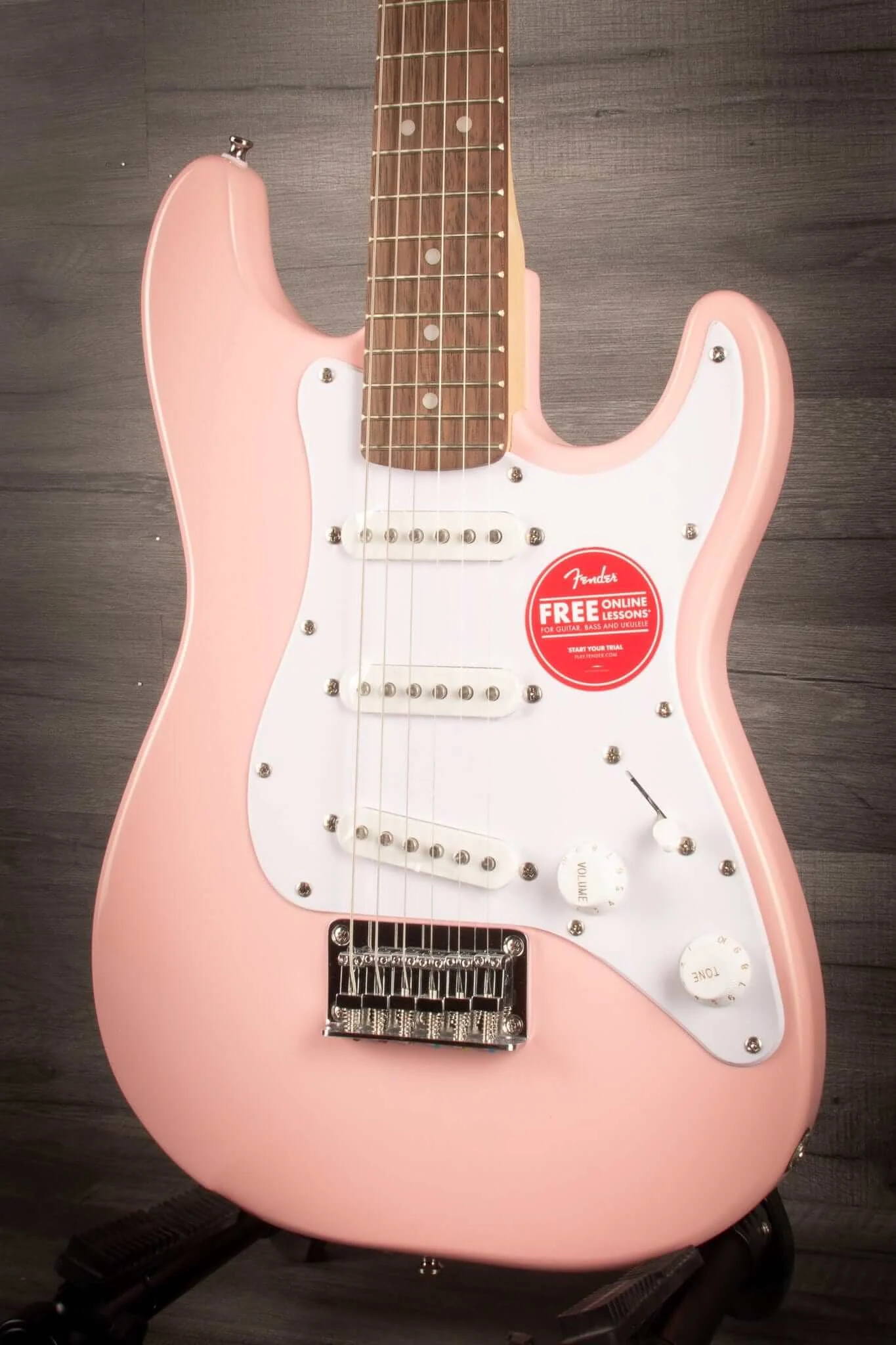 Fender Squier Stratocaster Mini Electric Guitar - Shell Pink