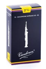 VANDOREN TRADITIONAL Soprano Saxophone Reeds #2.5 - Individual, Single Reeds