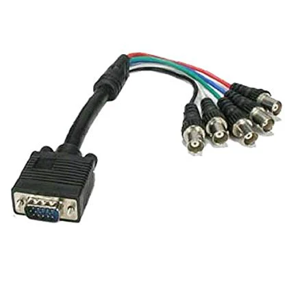 Hosa Technology VGF-300.7 Breakout Cable HDB15 Male to BNC Female x5 - 7 inches,0.18 m