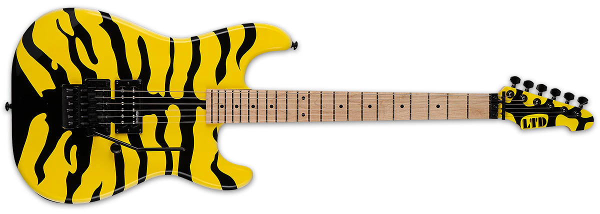 ESP LTD GEORGE LYNCH GL-200MT YELLOW W/ TIGER GRAPHIC LGL200MT
