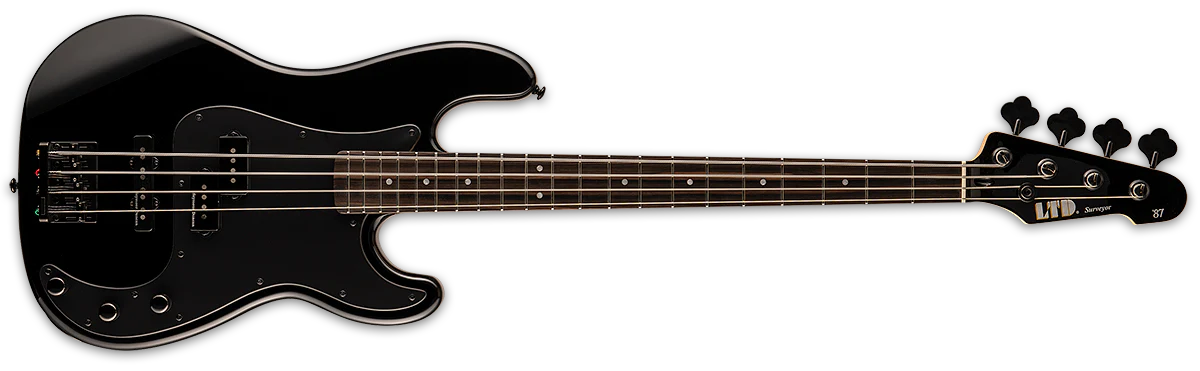 ESP LTD Surveyor '87 Alder Body Electric Bass, Black LSURVEYOR87BLK
